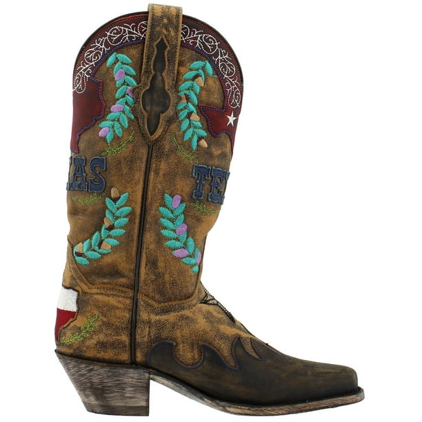 Circle G by Corral Ladies Sand & Turquoise Embroidery Boots L5422